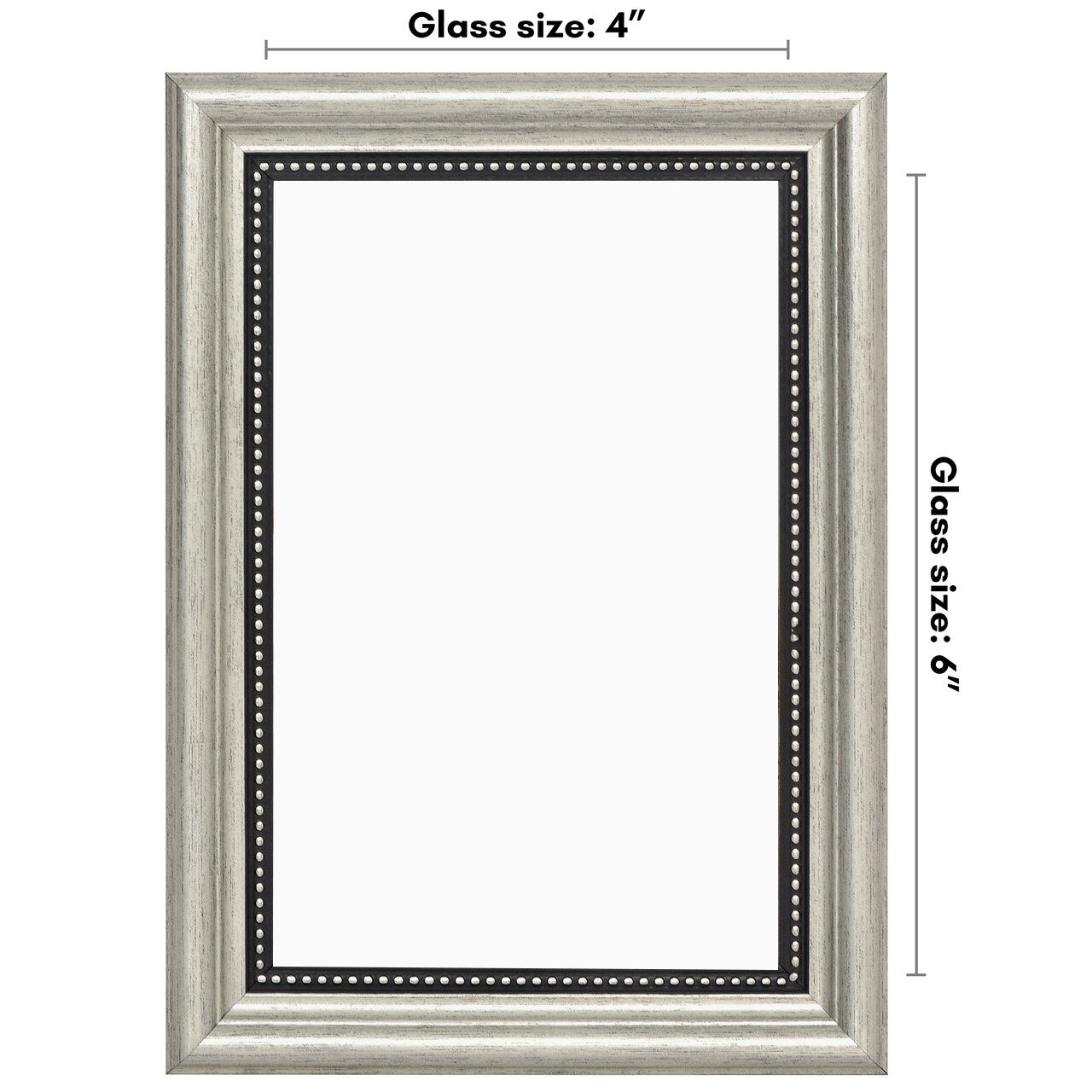 Americanflat Vintage Picture Frame with Beaded Accents with Shatter Resistant Glass and Easel Stand