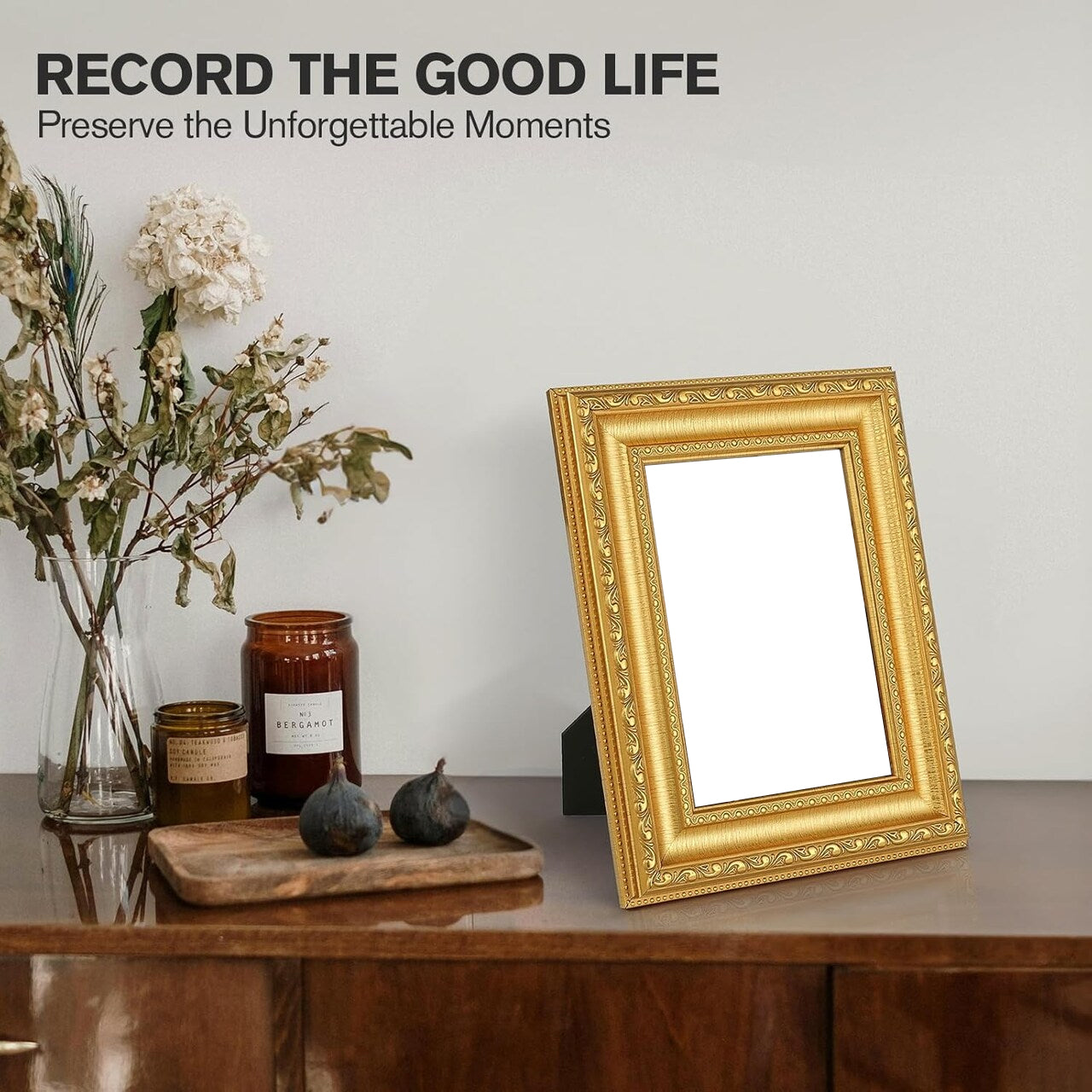 5x7 Gold Picture Frames Set of 2, Ornate Vintage 5 x 7 Photo Frames for Wall Decor(gloden)5"L x 7"W