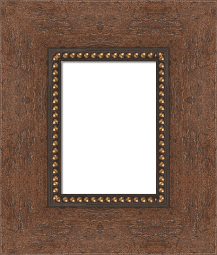 Delilah - Glossy, Distressed Walnut & Gold