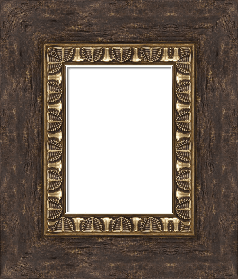 Jasmine - Glossy, Distressed, Antiqued Espresso & Gold